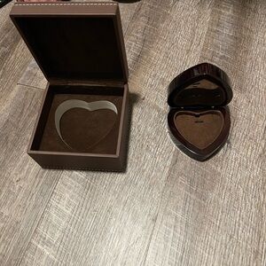 Elegant Brown Heart-Shaped Jewelry Box